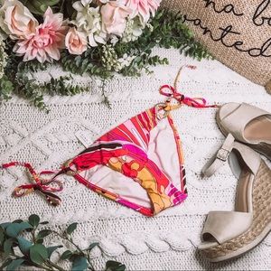 Trina Turk Red Tie Side Bikini Bottoms XXS NWT